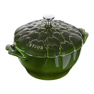 STAUB Enameled Cast Iron Artichoke Cocotte, 3-qt, Made in France