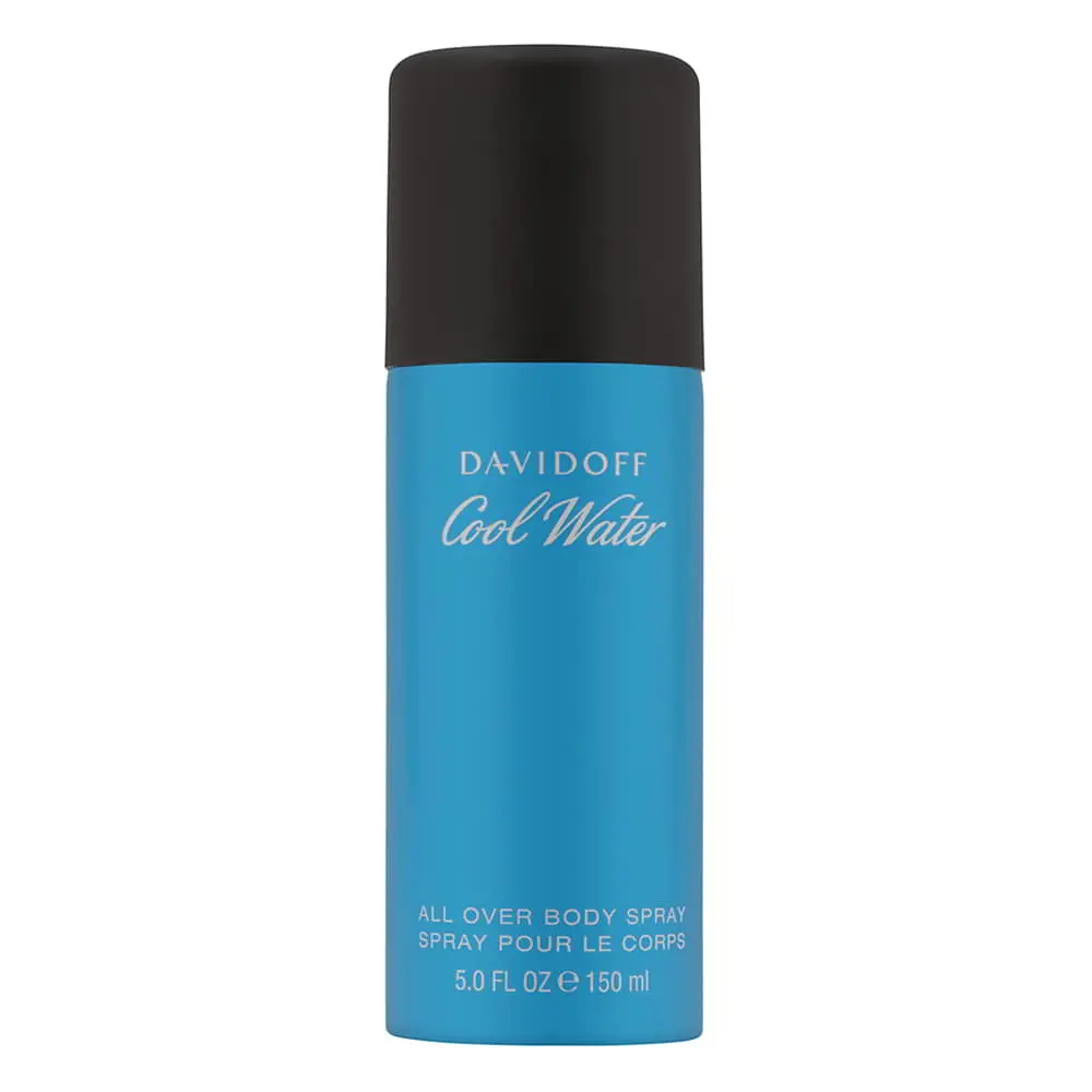 Davidoff Cool Water Men's Perfumes Fragrance, 5.0 fl oz All Over Bodyspray, Single Item, All Over Spray