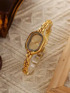 Women's Elegant Oval Dial Quartz Watch, Fashionable Wristwatch for Party, Daily Clothing Decor, Trendy All-match & Exquisite Watch for Birthday Gift, without Box, Fashionable Watches