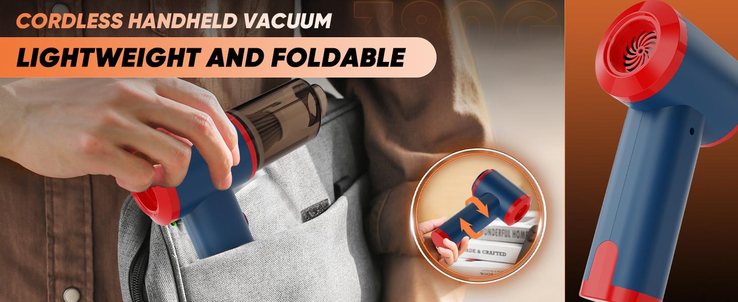 Handheld Wireless Vacuum Cleaner, Powerful Handheld Wireless Vacuum Cleaner with Strong Suction for Home, Car, and Desktop Cleaning, Car Detailing Accessories, Dust Extractor, Household Appliances, Portable, Vacuum Cleaner Mop, Cleaning Tool  dust removal