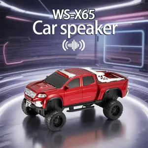 WSTER WS-X65 pickup truck style car model Bluetooth speaker, supports USB, TF card, AUX and FM stereo, subwoofer, wireless Bluetooth function, suitable for home, outdoor parties, suitable for gifts and other occasions.