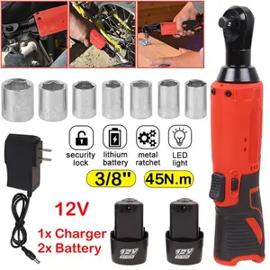 Electric Right Angle Wrench, 45NM 3/8'' Ratchet Wrench, Removal Screw Nut Car Repair Tools, Power Tools, Cordless Power Tool Set, Power Tools