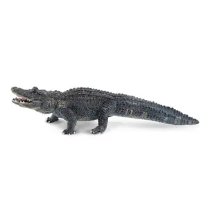 TOYMANY Plastic Alligator Figurine - Hand-Painted Realistic PVC Collectible Statue, 3+ Age Early Education Enrichment Toy, Novelty Decorative & Manipulatable Animal Figure, Collectible Animals Gift for Enthusiasts, Novelty Decorative Animals