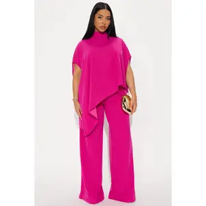 Diana Draped Pant Set - Magenta