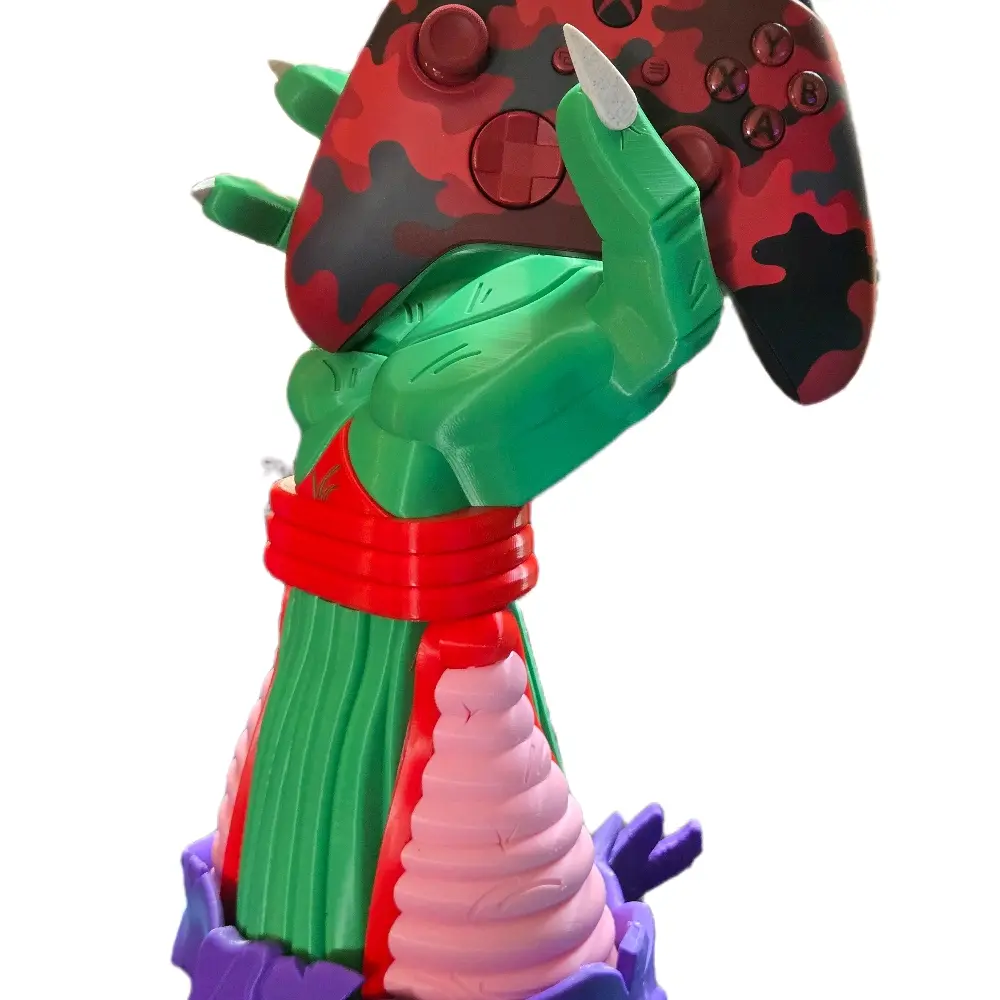 Piccolo Inspired Controller Holder, Anime Gaming Desk Stand for Xbox & PS5, Dragon Warrior Controller Mount, Gamer Room Display Decor