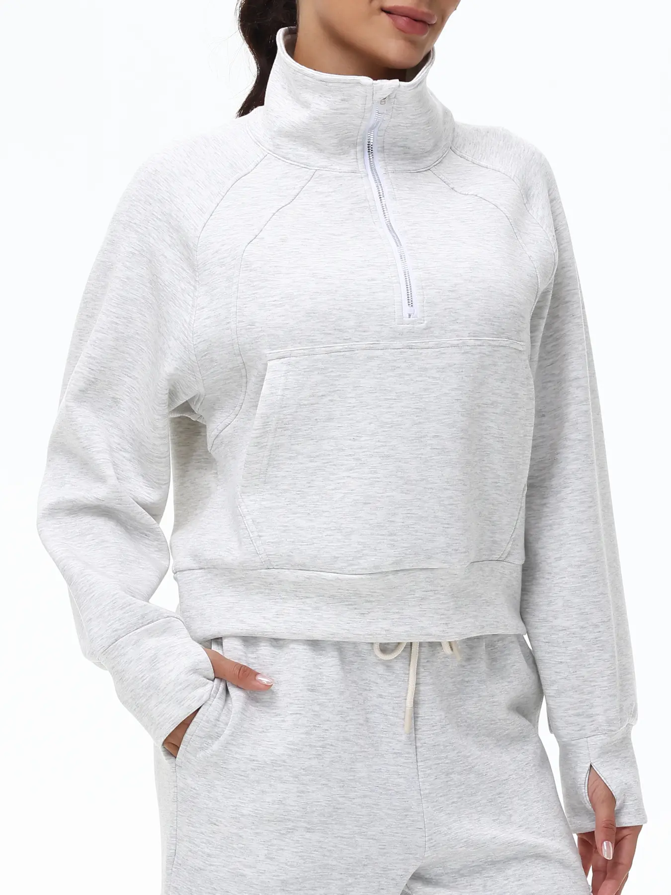 2025 Women's Short-Sleeve & Half-Zip Long-Sleeve Pullover Sweatshirts - Casual Sport, Athletic Outfit - Loose Cut Moves Easily With You, Collared, Trendy For Spring/Autumn