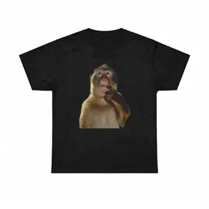 Thinking Monkey Meme T-Shirt | Funny Monkey Meme Graphic Tee