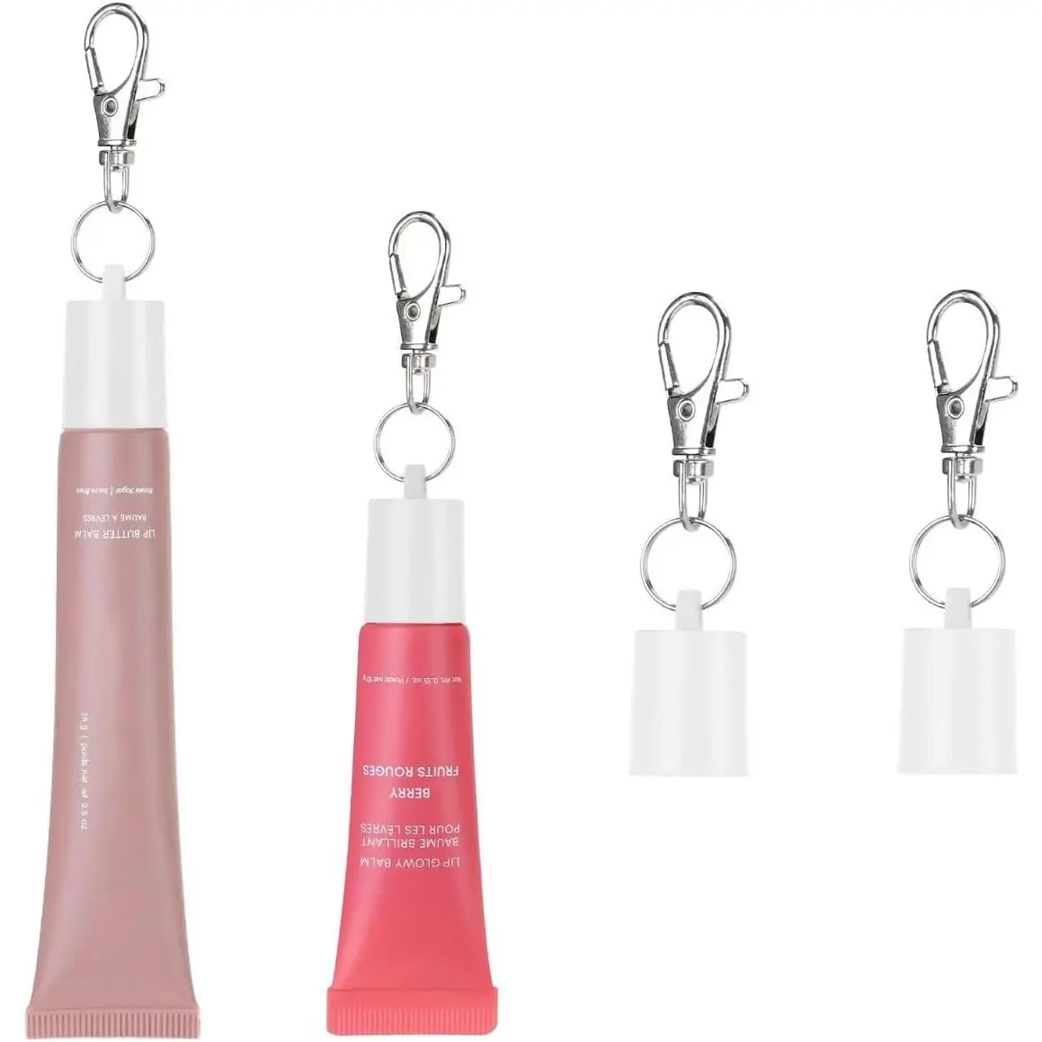 Keychain Cap for 0.5 Oz Lip Balm keychain, Keychain Cap Compatible with LANGIGE 0.35 oz Lip Balm