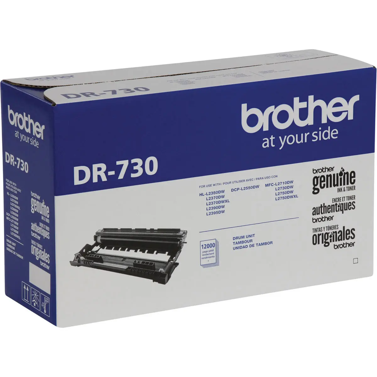 Brother DR-730 Drum Unit for Select Mono Laser printer, 12,000 Pages Yield