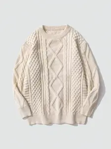 Women's Autumn Fashion Versatile Vintage Knit Sweater, Sweater Top, Round Neck Casual Pullover, Stylish and Comfortable, Perfect for Daily Wear, Casual Knitwear