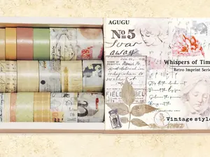 20 Rolls Vintage Aesthetic Washi Tape Set Decorative washi tapes, DIY tapes, retro tapes