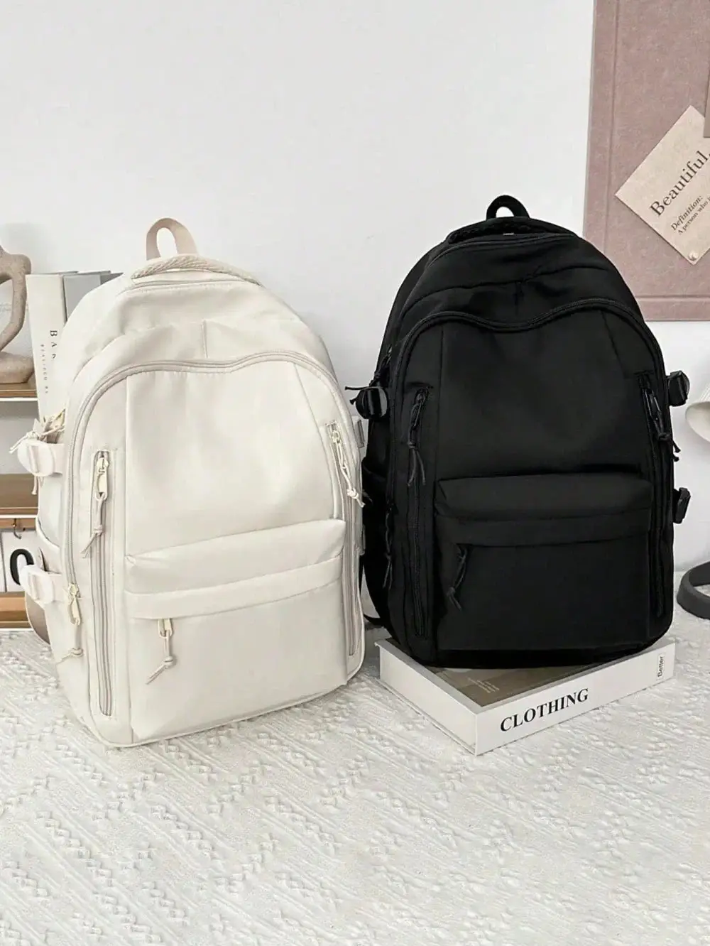 Lightweight Nylon Casual Backpack