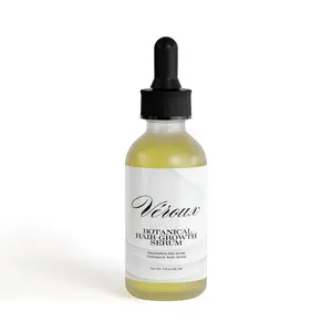 Véroux Botanical Hair Growth Serum - Rosemary & Ginger Extracts for Scalp Health & Fullness - 2 fl oz
