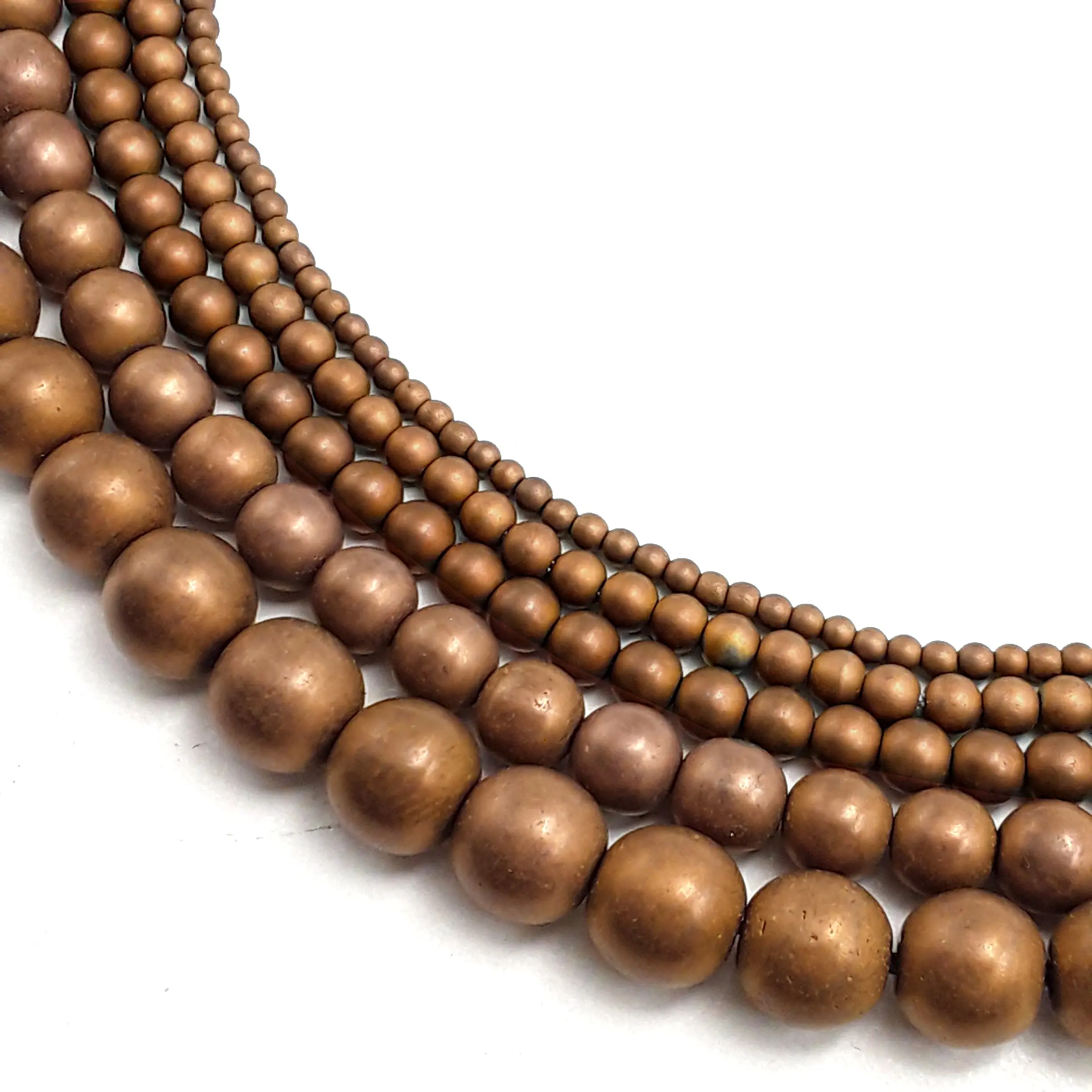 Copper Hematite Matte Round Beads 2mm 3mm 4mm 6mm 8mm 10mm 12mm 15.5" Strand
