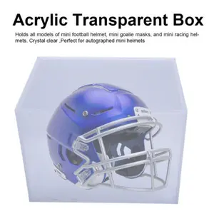 CROSSDESIGN Mini Football Helmet Display Box Case Empty Container