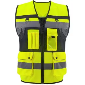 Safety Vest High Visibility Reflective Construction Vest for Men Women