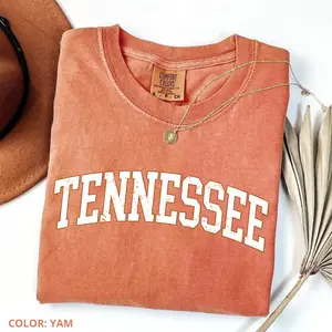 Comfort Colors Vintage Tennessee Football T-Shirt, Sports Tee, Game Day, Big Game, Touchdown, Tailgate Party, University, College, Women's Casual Top, Short Sleeve Tee