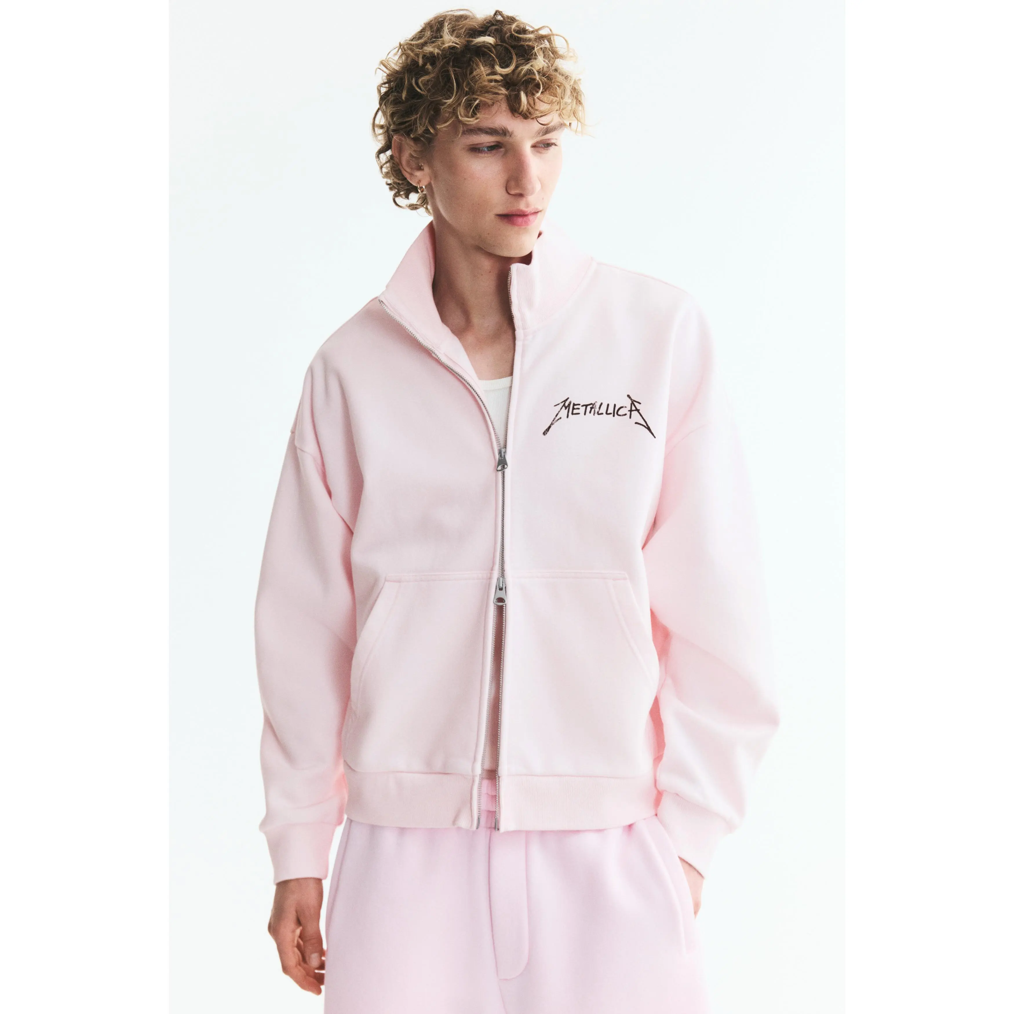 H&M Oversized Fit Printed zip-through jacket