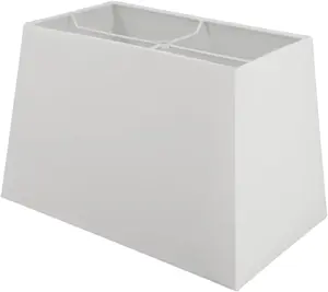 AzulHome Large Empire Lamp Shade 18.1"x 10.2" x 10.2" Square Lampshade, Linen Lampshade Drum Lamp Shades, Durable Fabric Lampshades Replacement, Barrel Lamp Shades for Table Lamps Floor Lamps(White)