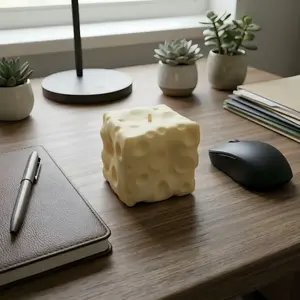 7cm Stress Relief Cheese Block Squeeze Toy, Vaseline-Filled, Soft-to-Touch Classic Novelty Toy