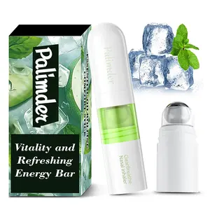 Palimder Mint Nasal Stick  with Peppermint Oil - Drug-Free Portable Nasal Inhaler for Sinus Relief & Mental Clarity Soothing Aromatherapy Stick for Adults & Students 1 Count Anti-fatigue anti-itching and mosquito bite prevention