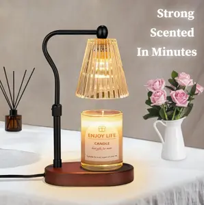 YUPURSTYLE Modern Farmhouse Candle Lamps Height Adjustable with Timer & Dimmer Vintage Bedroom Decor for Housewarming Mothers Day Birthday Gift MZ005