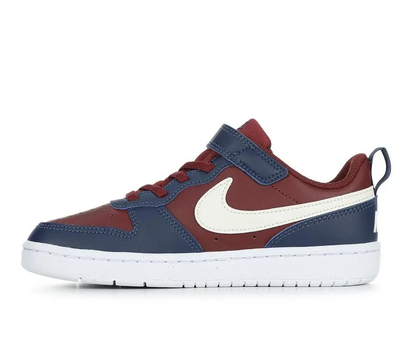NIKE Court Borough Low Recraft (GS) Girls' Trainers, Low-Top Casual Lace-up Shoes with Round Toe and Bold Colorblock Design, Sporty Chic, 11 - 12 Years, Casual Athletic Trainers, Sneaker Shoe, Trainer Sneaker