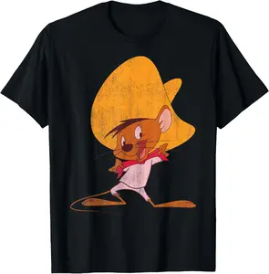 ABC Looney Tunes Speedy Gonzales Red Hue Portrait T-Shirt Casual Graphic
