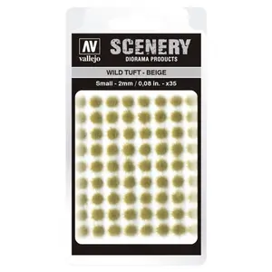 212 MAIN Acrylicos Vallejo VJPSC403 Wild Tuft Beige Small Size Scenery Decor - Self-Adhesive, Peel-and-Place Ornament for Home Decor