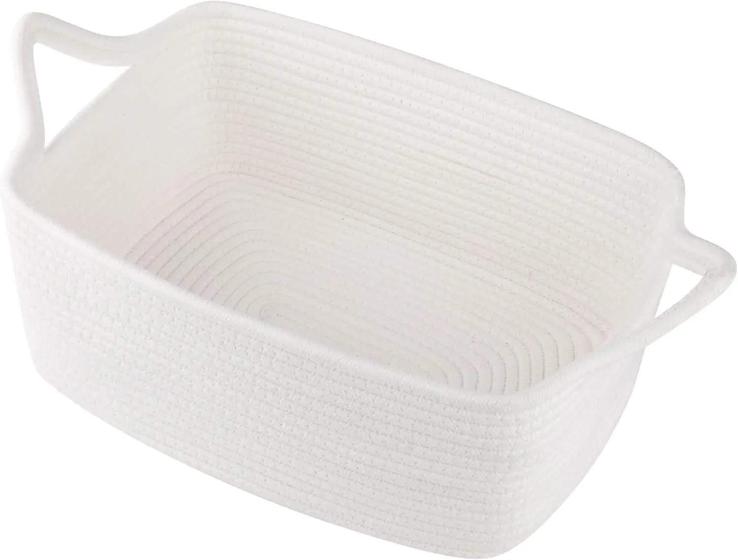 OIAHOMY Cotton Rope Gift Basket Empty with Bags & Ribbons, Woven Baby Shower Basket for Nursery & Pet Toys, Ideal Personalized Gift for Holidays, Birthdays & Decor, White