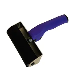 212 MAIN 4 in. Pro Roller Soft Rubber Brayer - Lightweight Aluminum Home Improvement Paint Supply & Tool, 1.5 lbs, Durable Soft Rubber Material, Acts as Stand