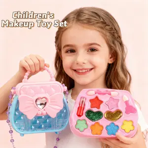 Girl Makeup Bag Toy, Real Cosmetics, Washable, Kids Handbag Toy, Perfect Birthday Gift, Party Play, Ages 3-9 Years