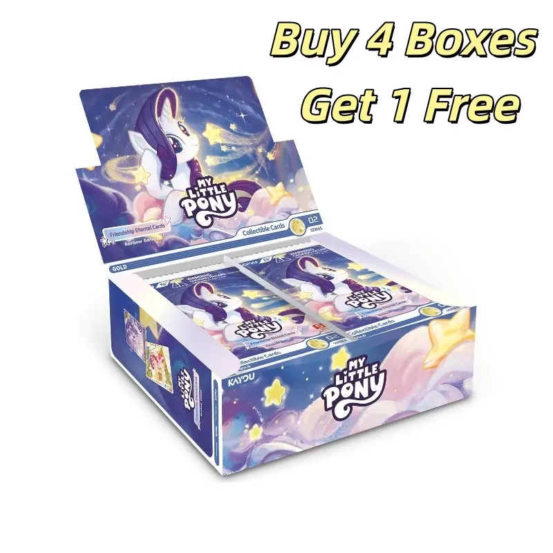 Buy 4 Boxes Get 1 Free - KAYOU My Little Pony Friendship Eternal Collectible Cards Set - Rainbow Edition English Series 2 Card Packs Box