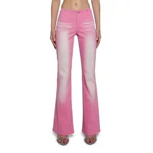 Elle Low Rise Jeans- Pink