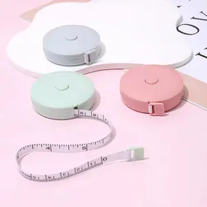 Portable 2 Meter Small Durable Tape Measure, Soft Leather, Three-Section Measurement, Automatic Retraction, Student Version, Clothing Measuring Tool