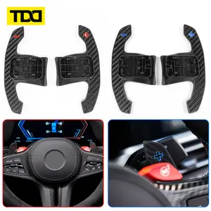 TDD Steering Wheel Carbon Fiber Paddle Shifter Extensions Compatible For BMW 1-4 5 7 Series F80 G30 F22 F23 F45 F46 F30 F82 F83 F87 i8 i2 Blue/Red