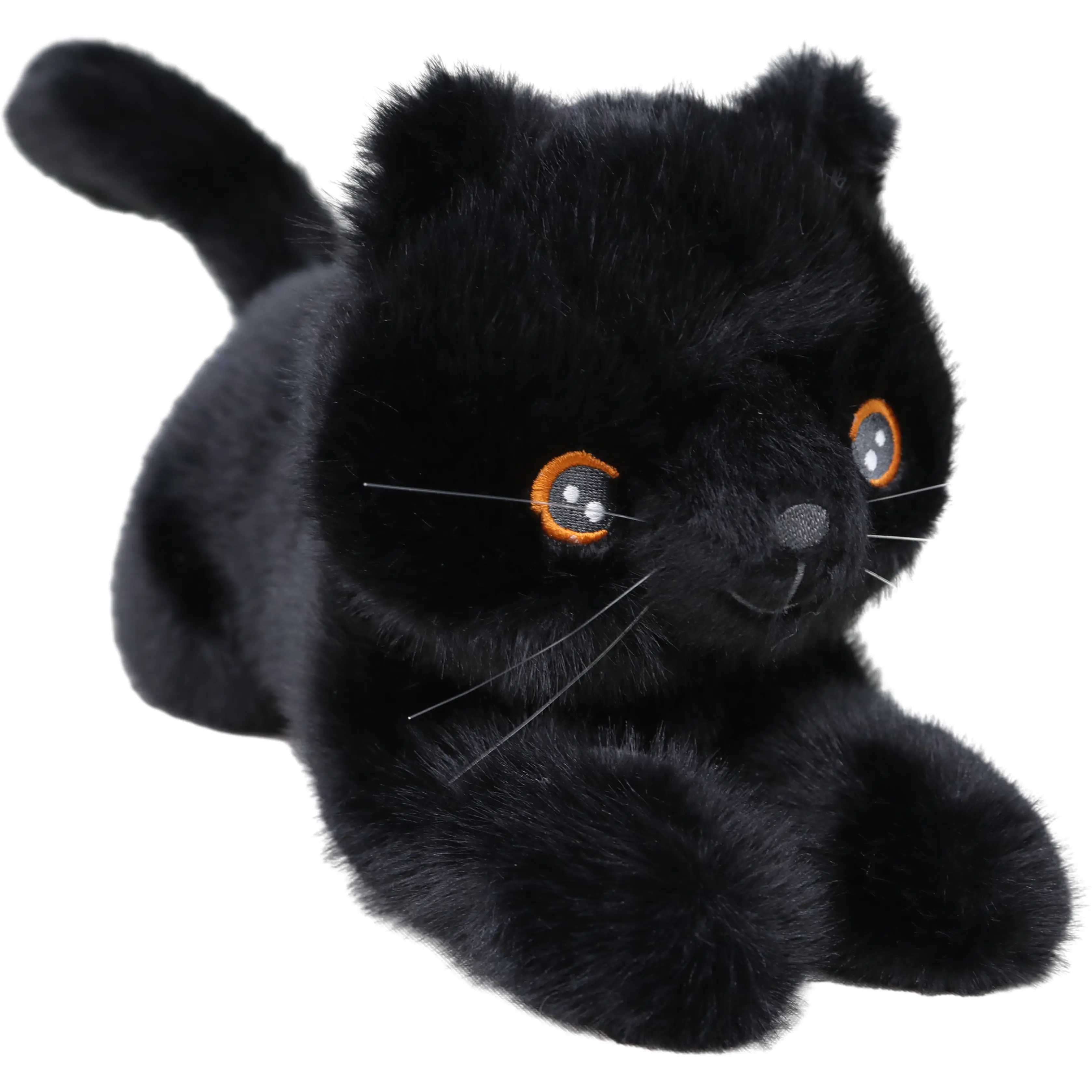 Black Cat Plush Stuffed Animal, Soft Kitten Pillow Toy for Kids and Adults, Fluffy Black Cat Plushie with PP Cotton Filling, Ideal for Bedroom Decor, Sofa, and Gift Giving