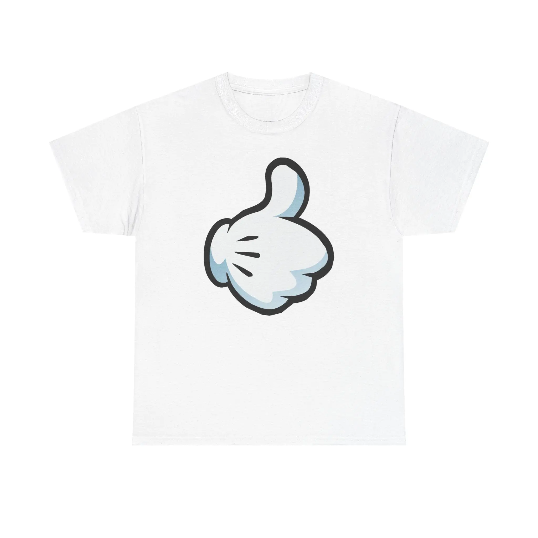 Cartoon Thumbs-Up T-Shirt – Retro Glove Hand Graphic Tee