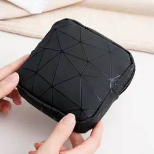 PU Leather Waterproof Organizing Bag, Jewelry Bag, Portable Monthly Bag, Women's Outdoor Sanitary Napkin Storage Bag