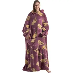 Blanket Hoodie, Long Hooded Blanket Sweatshirt as Birthday Gifts for Women Men, Long Wearable Blanket for Men Women