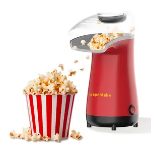 Electric Popcorn Maker, No Oil Needed Hot Air Popcorn Popper, One-Touch Operation, Compact Popcorn Machine for Family, Kids, Movie Nights, Parties