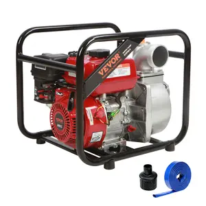 VEVOR Gasoline Engine Water Pump,  3-inch, 7HP 265 GPM, 142ft Lift, 22ft Suction, 4-Stroke Gas Powered Trash Water Transfer Pump Portable High Pressure with 25ft Hose for Irrigation Pool, EPA Certified