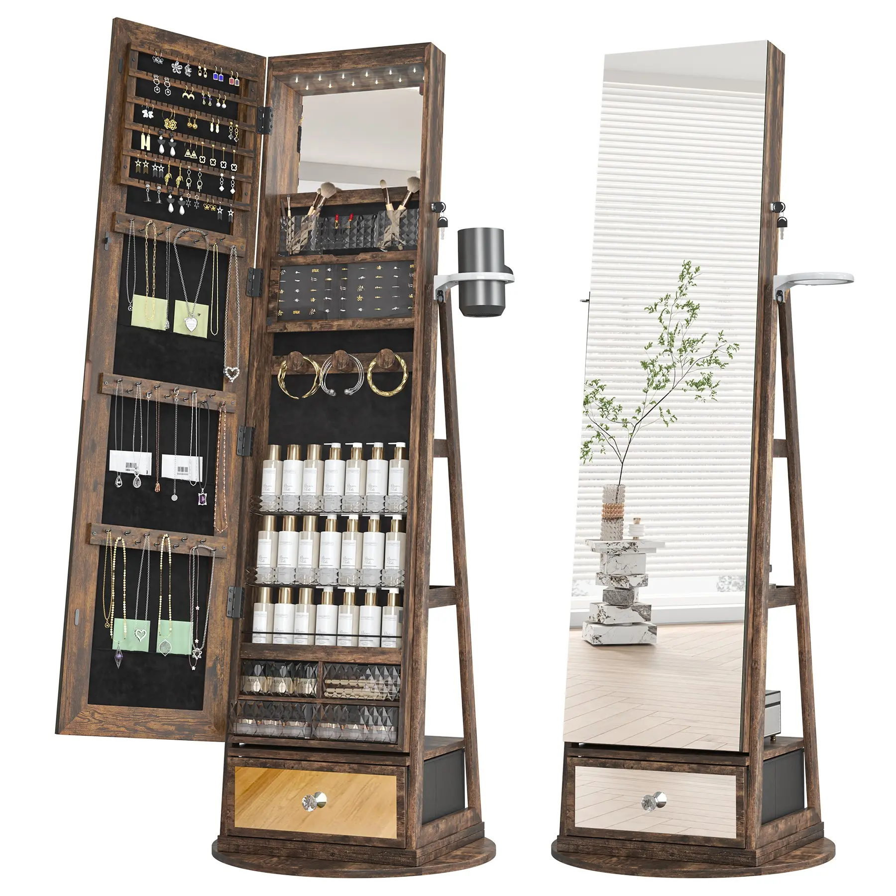 Brown-Interior Automatic light-on