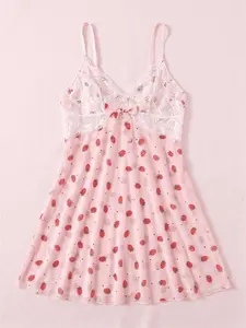 Women's underwear nightdress, soft, Cute, breathable nightdress with adjustable thin shoulder straps, breathable and lightweight camisole nightdress, comfortable pajama nightdress, elegant loungewear, fashionable home wear, skin-friendly nightdress