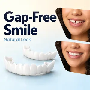 [3 PACK] Daily Smile Protectors: Adjustable Snap-On Temporary Teeth Shield Your Natural Smile While Hiding Gaps, Stain-Resistant & Easy-Clean