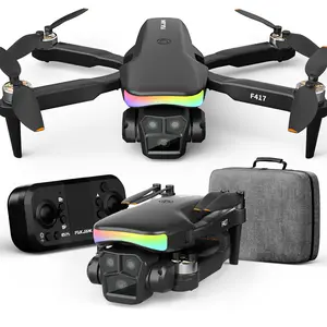 Fakjank F417 Mini Drone with 1080P Camera for Adults and Beginner,RGB LED Light FPV Drone Quadcopter,One Key Take Off/Land Altitude Hold,Optical Flow Positioning Gravity Gesture Control, Under 0.549 lbs/249g