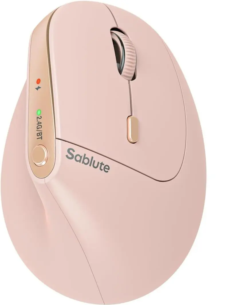 SABLUTE MAM3 Ergonomic Mouse, Rechargeable Wireless Vertical Mouse with 4 Adjustable DPI Options, Dual-Device Connectvity for Computer/PC/Laptop,Bluetooth Mouse for Window,Mac OS tiktokshopbacktoschool