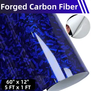 5x1 FT Car Scratches Cover DIY Body Sticker Self Adhesive - Gloss Forged Carbon Fibre, Universal Vehicle Interior and External Decal Vinyl Wraps Stripe Sticker Accessories Decoration Roll with Air Release Waterproof, 60x12 inch