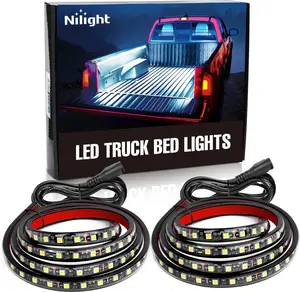 Nilight 2PCS 60 Inch 180 LEDs Bed Strip Kit with Waterproof on/Off Switch Blade Fuse 2-Way Splitter Extension Cable for Cargo, Pickup Truck, SUV, RV, Boat  Tail Light Strip  dealsforyoudays