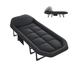 Folding Camping Bed, Adjustable Camping Cot with Mattress for Patio or Beach